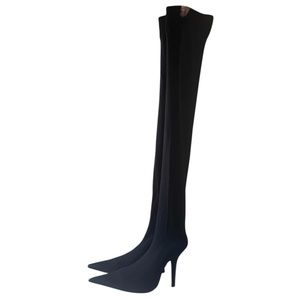 Balenciaga Cloth Knife Thigh High Boot